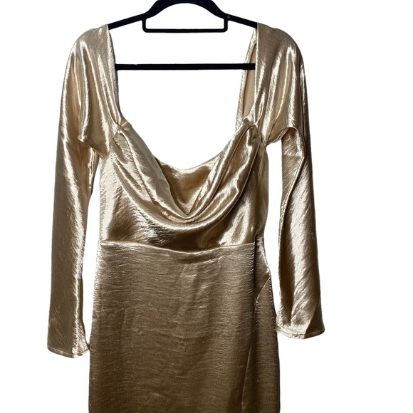 MAJORELLE | NWT Cecilia Midi Dress in Champagne Size XS - Picture 4 of 10